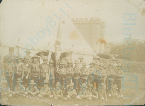 Edwardian boy scout camp group - boy,