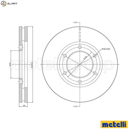 Brake disc 1621 for - disc, 23-1621