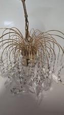 A VINTAGE CHANDELIER BRASS  FRENCH  WATERFALL CEILING LIGHT 