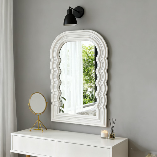 Large mirror white bevelled - mirror,