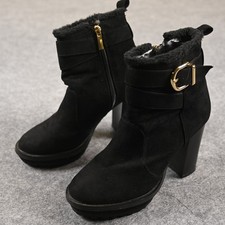 Faith black suede ankle boots - faith,