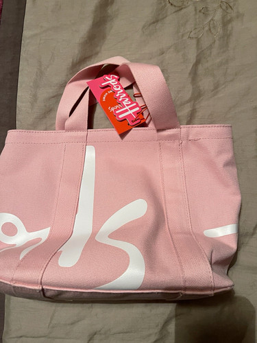 Harrods pink canvas logo tote - pink,
