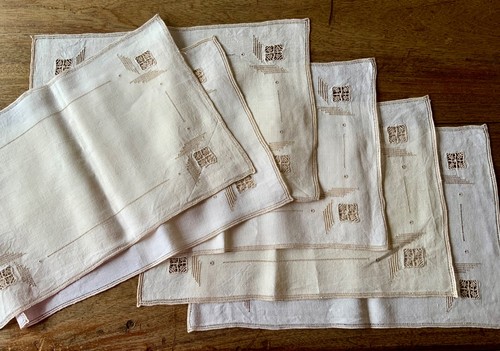 Vintage off white linen - vintage,