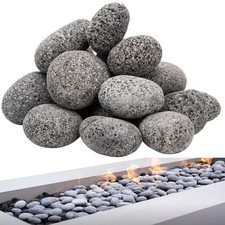 Black Lava Rocks for Fire Pit