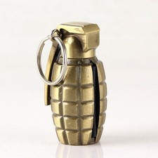 Free Name Engrave  Kerosene Lighter  Mini Hand grenade +key ring  Christmas #214