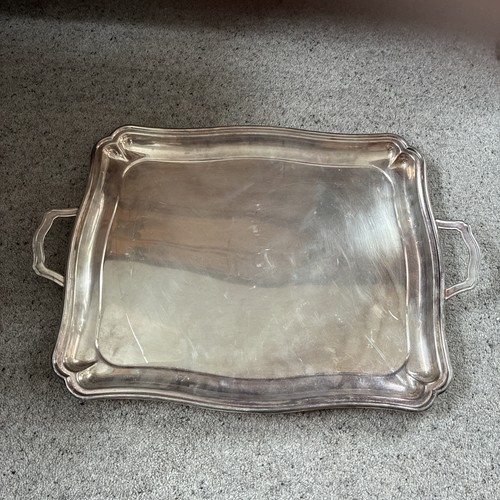 Large silver plated - tray, with