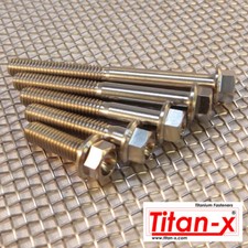 M5 Titanium GR5 Hex Head Flange Bolt, 10 to 60mm  with 0.8mm pitch