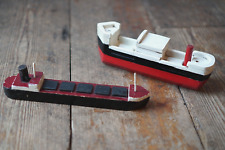 Vintage Scratch Built Wooden Model Boats Small