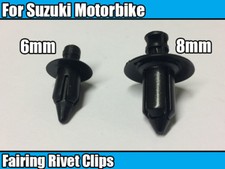 20x 6mm, 8mm Plastic Clips For