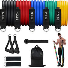 11PCS Set Resistance Bands Workout Exercise Crossfit Fitness Yoga Training Tubes