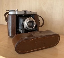 Franka Solida 1 Folding 120 6x6 Pocket Camera w/Leather Case 1:4.5 F=75mm lens