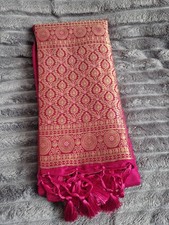 Magenta Pink Silk Saree with