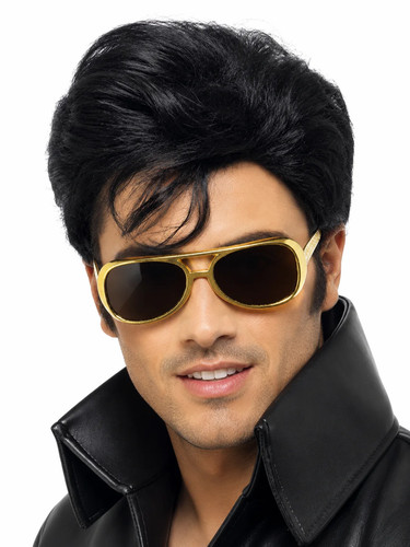 Elvis wig gold - elvis, aviator