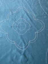 Vintage large green linen