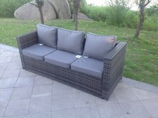 Fimous 3 Seater Rattan Sofa