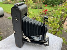 Vintage Butcher's Popular Carbine Camera Lukos II  & Leather Carry Case - Tested