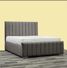 New panel Plush Velvet Bed Frame Upholstered - FAST & FREE - UK HAND MADE