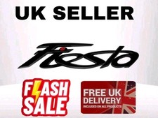 Gloss Black Fiesta Lettering Badge For Ford Fiesta MK7 MK7.5 2008-2017 Rear Boot