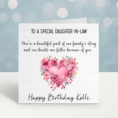 Daughter law birthday - daughter, card