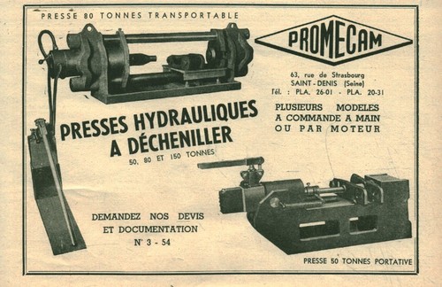 Vintage promecam hydraulic - promecam,