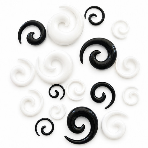 Acrylic spiral ear taper - acrylic,