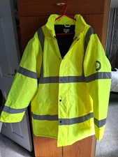 Mens Or Women's High Vis Jacket Size 2xl Yellow Zip And Popper Front