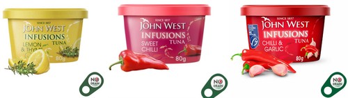 John west sweet chilli - chilli, no