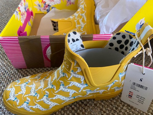 Joules yellow short wellington - yellow,