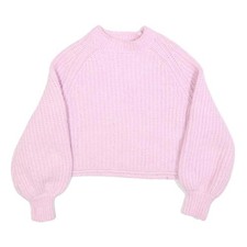 ZARA Womens Pink Plain Wool