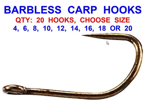 Barbless bronze eyed carp - barbless,