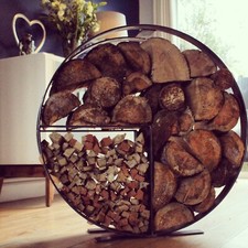 Wrought iron log holder - iron,