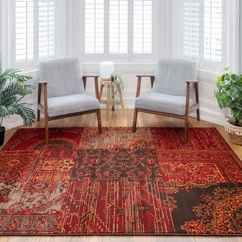 Patchwork brown orange living - patchwork,