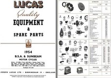 BSA & Sunbeam Motorcycles 1954