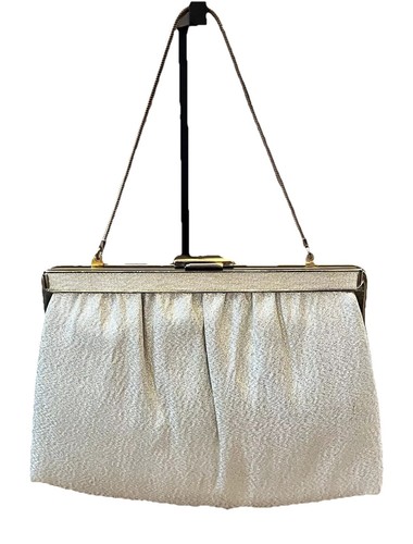 Vintage gold clutch - gold, bag