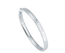 Ted Baker Clemina Silver Tone Hinge Bangle Large In Gift Box