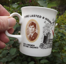 1992 Windsor Castle Fire Coronet China Mug Portrait of Queen & Prince Andrew