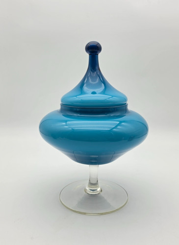Dish and lid empoli - dish, blue