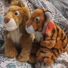  KEEL TOYS  LARGE LION + TIGER