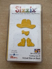 Sizzix medium Die, Die Cutter cowboy set #1 38-0105 doll