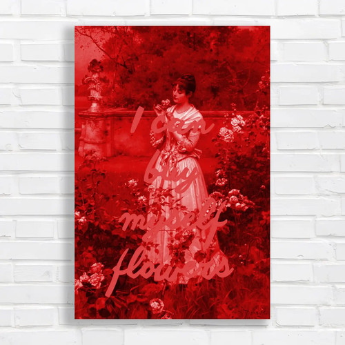 Romantic vintage lady canvas - romantic,