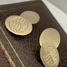 9ct Gold Cufflinks, Cropp &