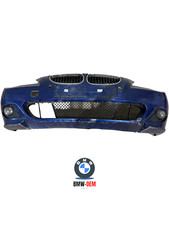 BMW 5 SERIES E60 E61 520D M SPORT FRONT BUMPER LEMANS BLUE (SPARE OR REPAIR)