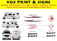 SWIFT MOTORHOME CAMPERVAN 12 PIECE KIT DECALS STICKERS CHOICE OF COLOURS #25