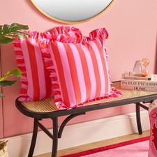 OHS Stripe Frill Cushion