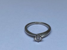 0.2 carat Diamond Solitaire Round Brilliant cut Platinum Size L