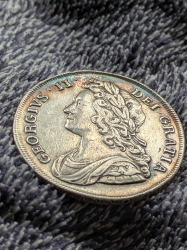 1741 george halfcrown roses - george, ii
