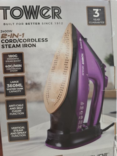 Tower steam iron cordless - tower,