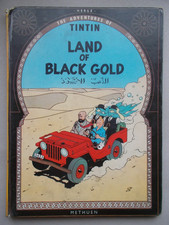Herge, The Adventures of Tintin; Land of Black Gold, hardback  1977 ex-library