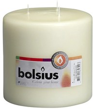 Bolsius - Pillar Candle – XXL - Ivory - 3-wick - 15 x 15cm