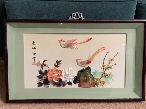 Vintage chinese shell picture - vintage,